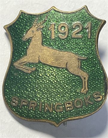 Rugby Union-Badge. 1921 Springbok Enamel
