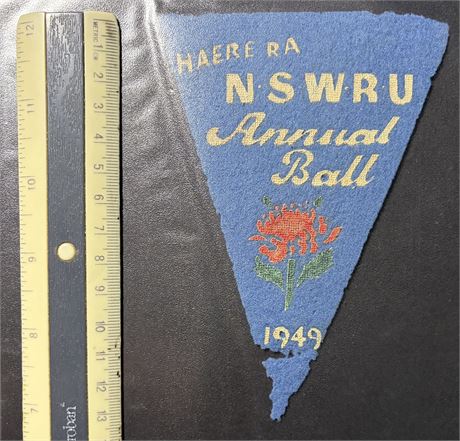 Rugby Union - Tour Pennant. 1949 Mini Pennant Maori farewell